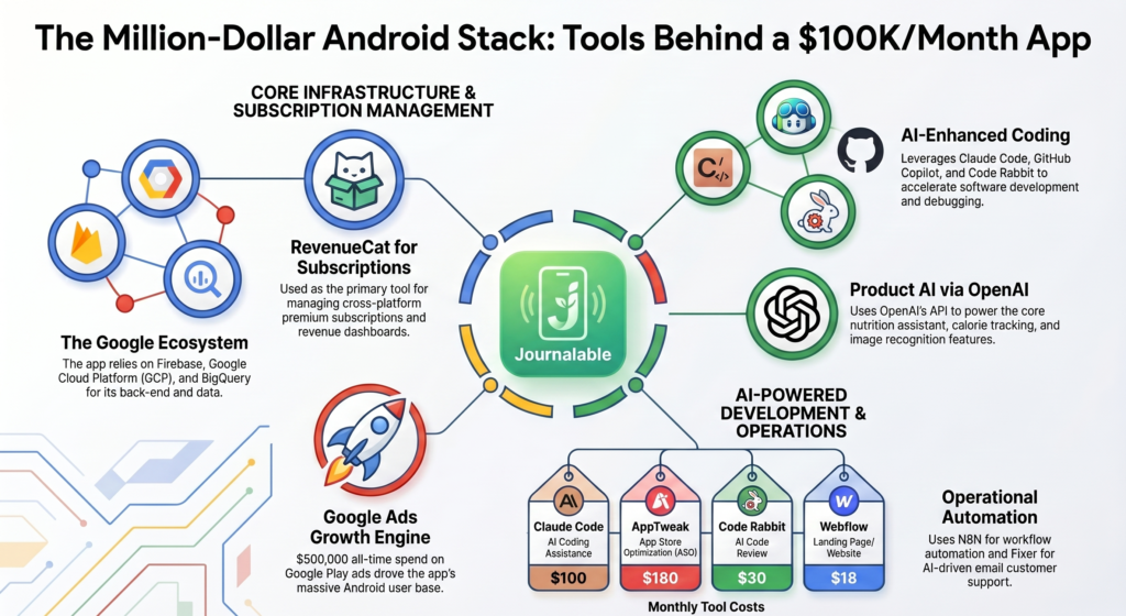 Journalable- AI nutrition assistant Simple App to $100K Monthly