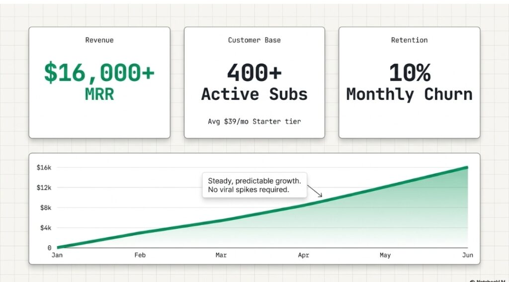 Image 2(Nick): generates over $16,000 in monthly recurring revenue